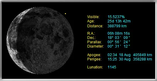 LunarPhase Pro's Current Phase Window