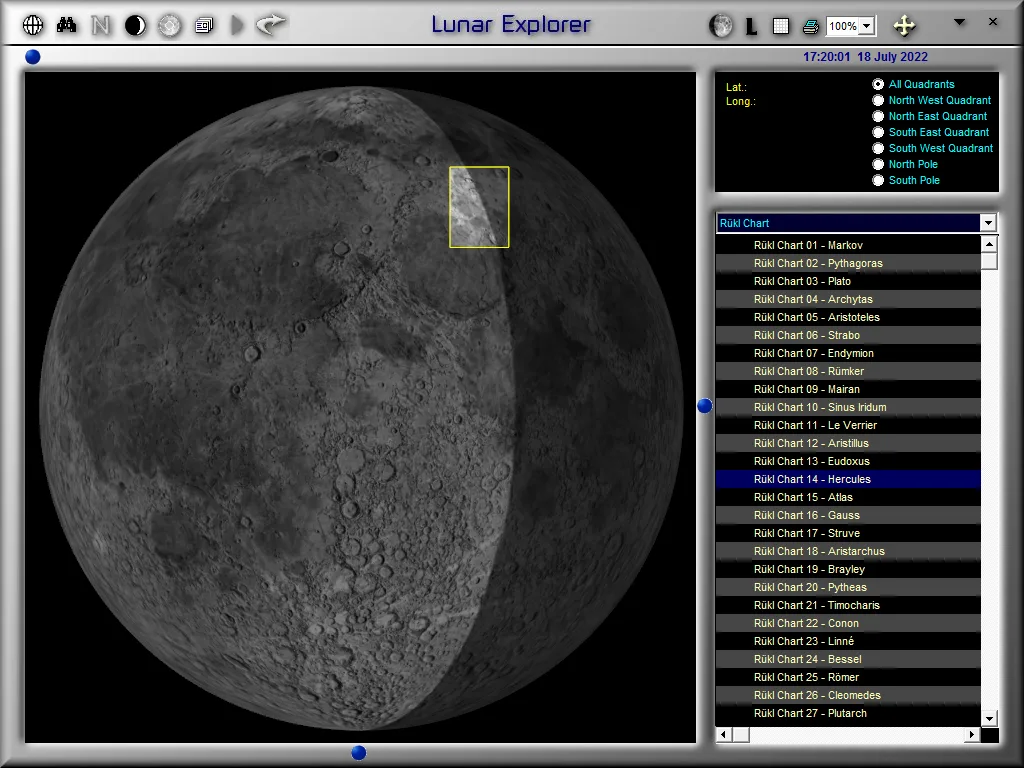 Rukl Chart Outline (e.g. Chart 14) in LunarPhase Pro
