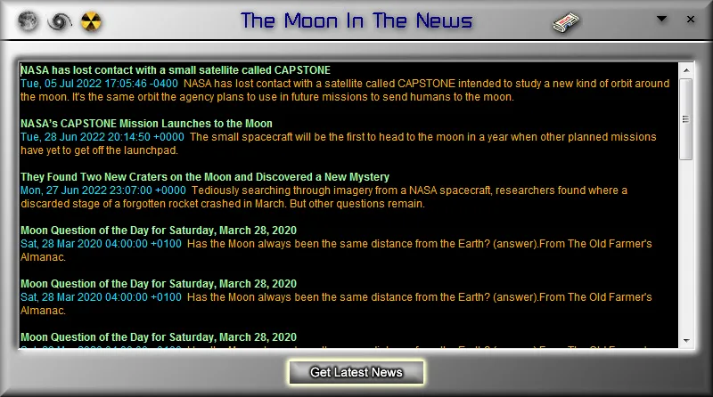 The Moon In The News with LunarPhase Pro - Web News & Podcasts