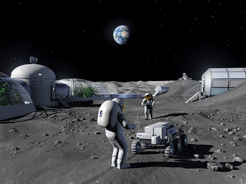 Artist's impression of a Moon Village