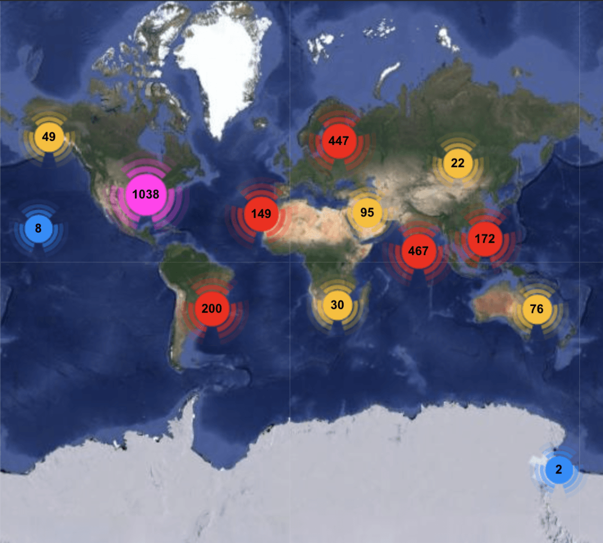 World Map (Observe The Moon Night)
